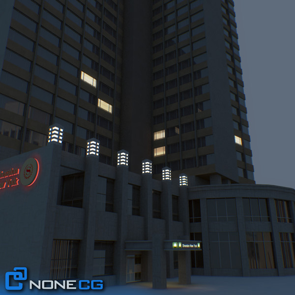 3d sheraton 7th avenue building - NYC Building Sheraton 7th Avenue... by NONECG